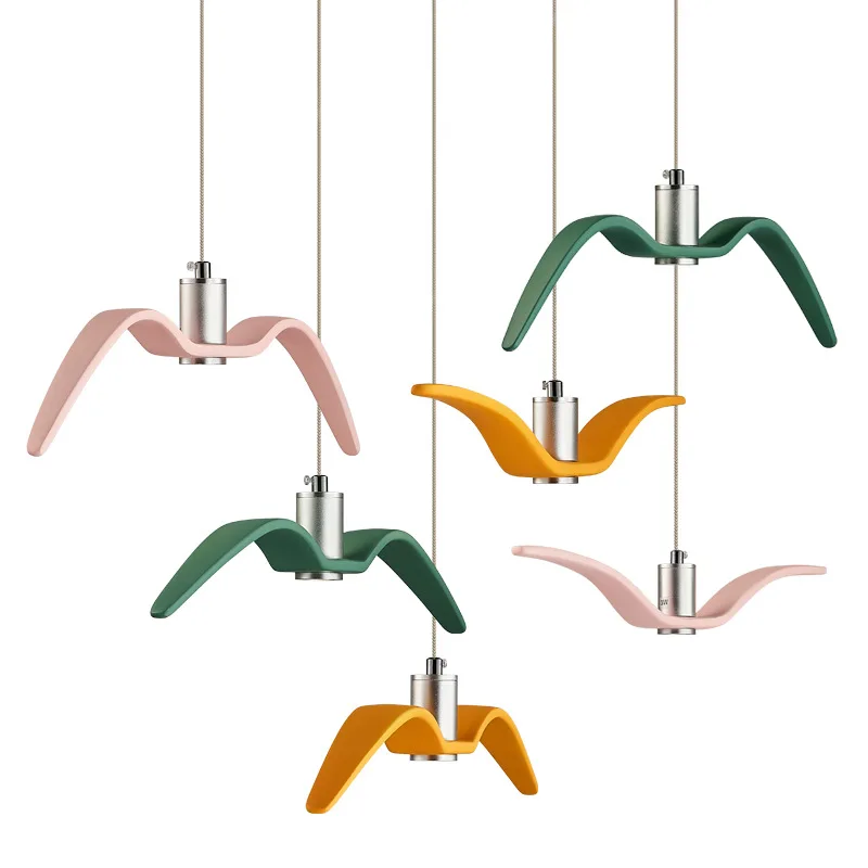 

Nordic Simple Led Color Seagull Bird Chandelier Dining Room Living Room Hallway Balcony Bar Window Seagull Chandeliers