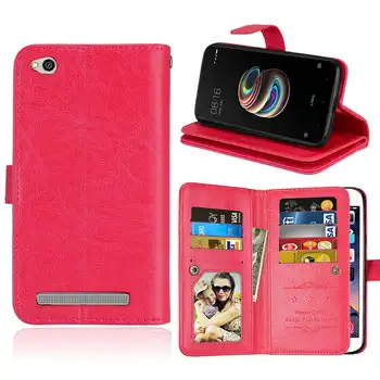 

50pcs/lot Free shipping Crazy horse 9 card+photo frame leather cover cell phone case for Xiaomi Redmi Note 3 4 Pro 4 4A 5 5A