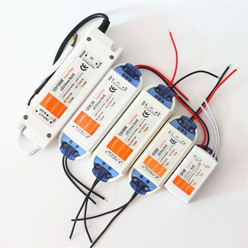 Трансформатор для светодиодных лент 110 В 220 12 18 Вт 28 48 72 100 Вт|led driver ac|led driverpower supply