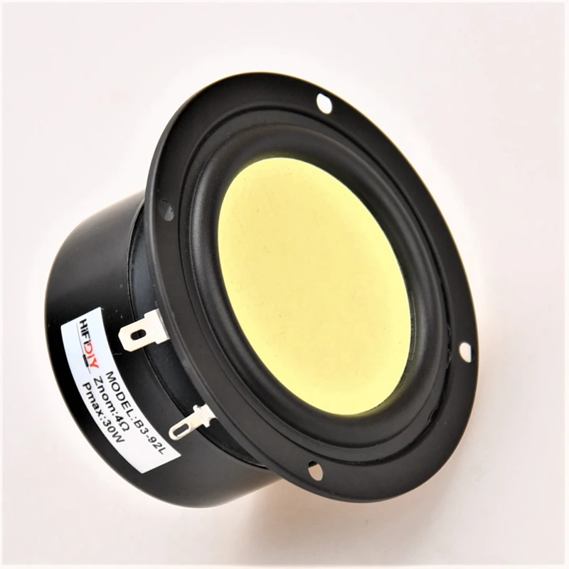 

DIYLIVE hifi 3.6 3.5 inch 92mm Full frequency speaker unit 4OHM 30W High Alto Low Treble Middle Bass loudspeaker B3-92L