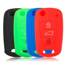 4 Color Silicone Key Cover Holder Shell fit for KIA RIO K2 K5 Sportage Sorento Flip Folding Remote Key Case 3 Button hot new #