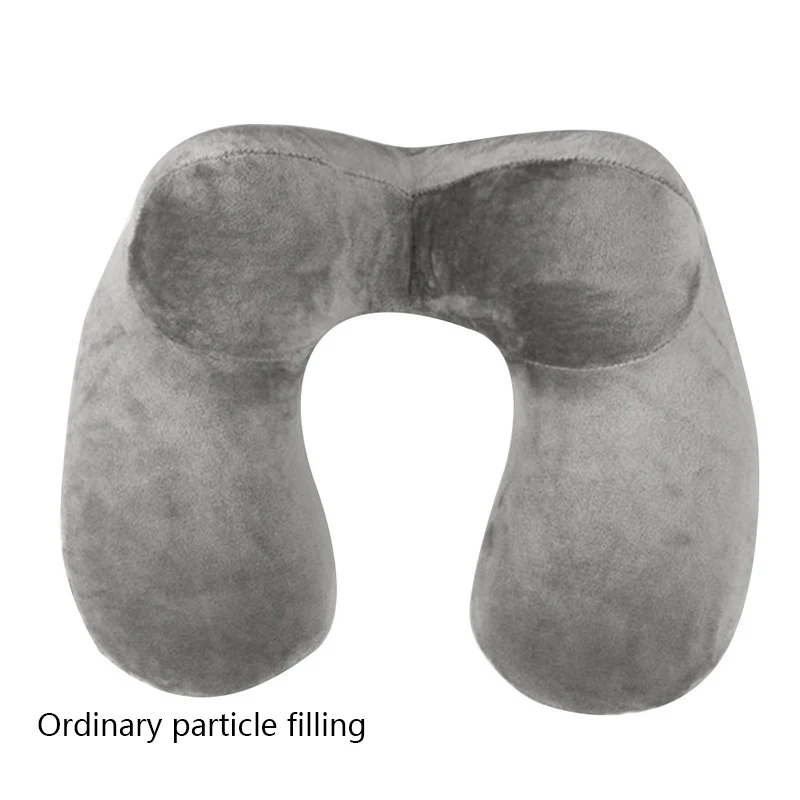 U-образная дорожная подушка для шеи для самолета, надувная подушка для шеи, аксессуары для путешествий, удобные подушки для сна, домашний текстиль - Цвет: A gray