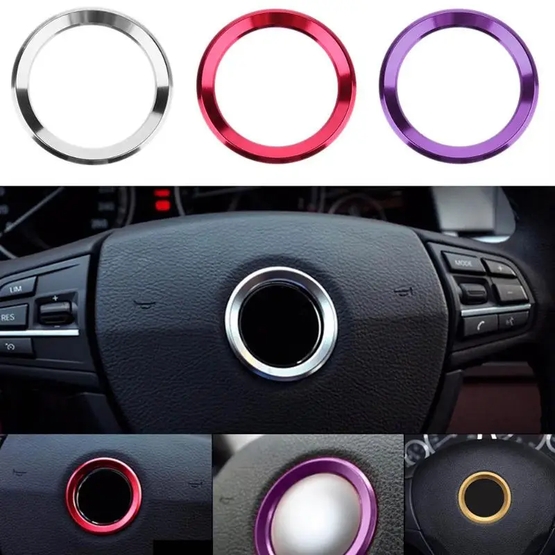 1Pcs Aluminum Alloy Car Steering Wheel Decoration Ring Cover for BMW All Series Steering Cover Ticker Logo Decals Car Styling 1Pcs Aluminum Alloy Car Steering Wheel Decoration Ring Cover for BMW All Series Steering Cover Ticker Logo Decals Car Styling