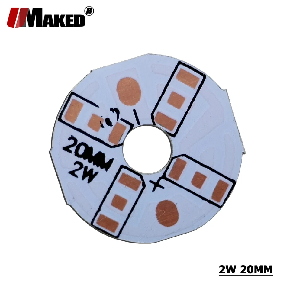 10 300 шт светодиодный PCB 2 Вт Dia20mm без SMD5730 мини пластина светодиодная алюминиевая