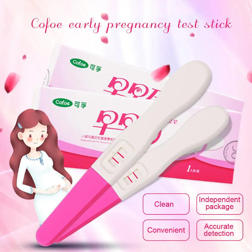 

Cofoe Pregnancy Test Female Home Use Pragnency Stick HCG test reagent Early Pregnancy Test Strips Rapid Test Adult Products