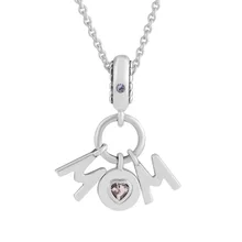 Подходит для Pandora шармы браслеты идеальные бусины для мамы с мягким розовым и сиреневым CZ стерлингового серебра 925-ювелирные изделия