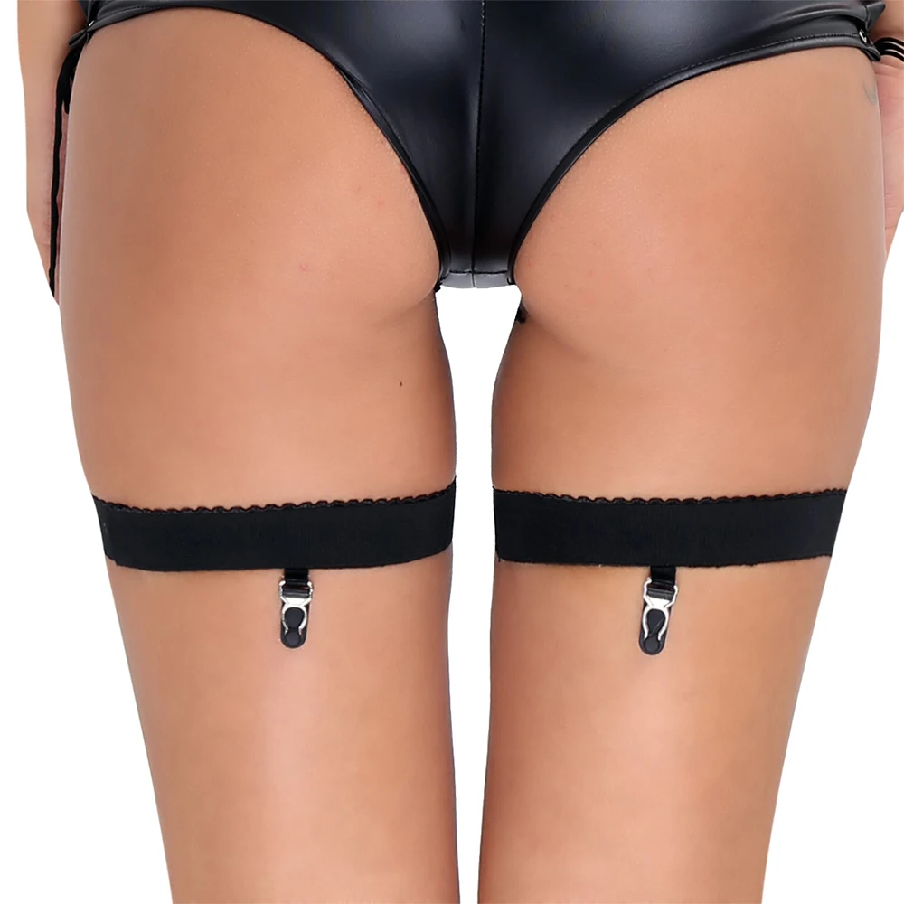 IEFiEL 1 пара черные женские противоскользящие ремни высокой подвязки для чулок прищепка для носков застежка на подтяжках с зажимами для костюмов Вечерние