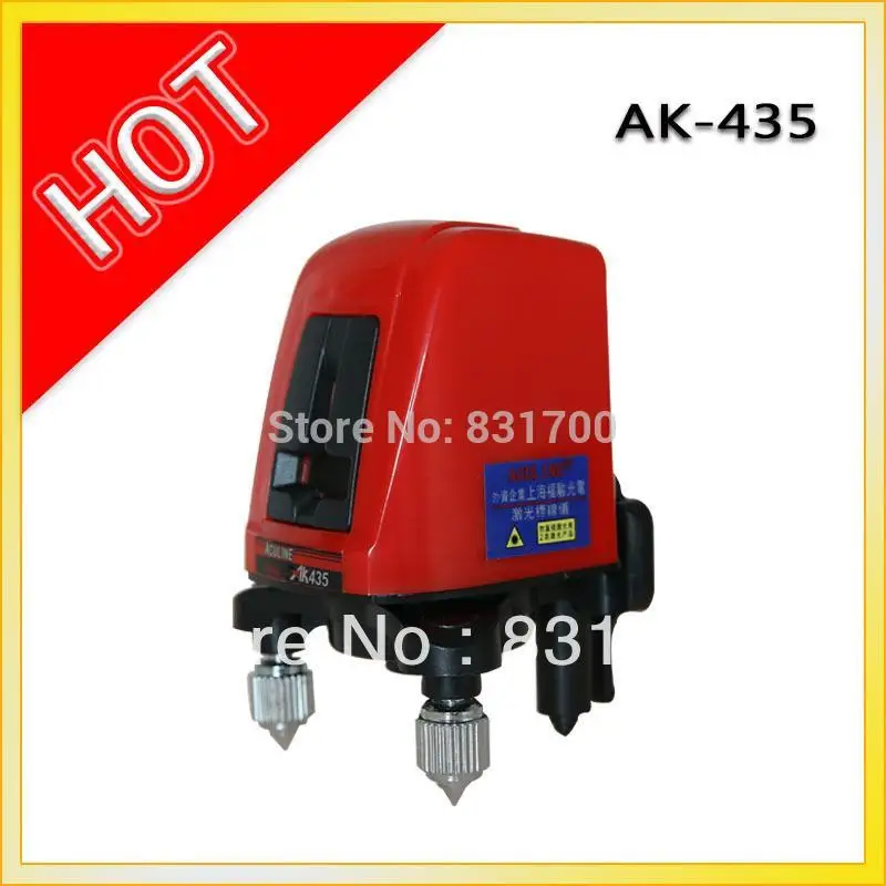AK435 360degree self- leveling Cross Laser Level 1V1H Red 2 line 1 point HOT SALE FREE SHIPPING | Инструменты