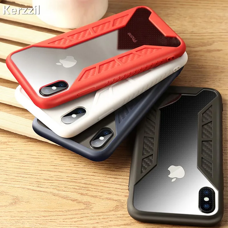

Kerzzil Anti-knock Shockproof Phone Case for iphone 7 8 Plus 2 in 1 Hybrid TPU + PC Armor Phone Back Case for iPhone X 6 6S Plus