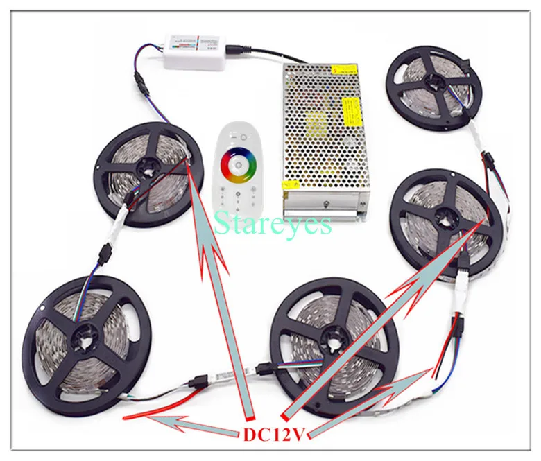 Светодиодная лента 5 м 10 м 15 м 20 м 25 м 30 м SMD 5050 RGB RGBW 300 светодиодный 12 В IP20 IP65 водонепроницаемая гибкая лента светодиодный набор лент