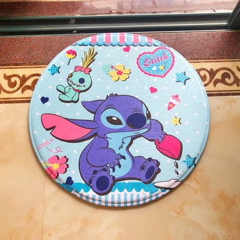 

Disney Cartoon Lilio and Stitch Tusm Rug Children Kids Bathroom Mat Bedroom Decor Carpet Indoor Floor Mat 60cm Diameter
