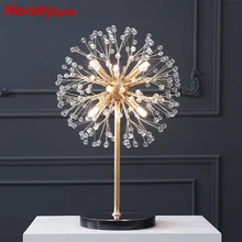 Светлячок Хрустальная настольная лампа для спальни Морская звезда Напольная Лампа мраморная основа напольные светильники для гостиной современная светодиодная настольная лампа Настольные лампы декоративные