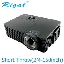 Rigal RD811 DLP Projector 6000 Ansi Lumens HD 1080P Short Throw Projector Active Shutter 3D Meeting Education Daylight Beamer
