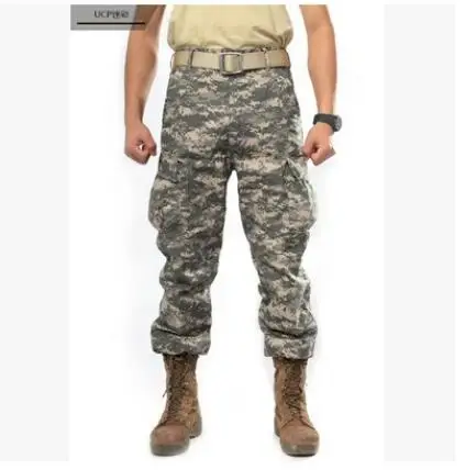 black casual pants Men's Army Camouflage Cargo pants New 2017 Brand Trouser Male Casual Man Pantalon Homme Military Material Multi-pockets Pants best casual pants for men Casual Pants