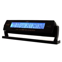 3в1 цифровые часы с ЖК-индикатором экран автомобиля Авто время автомобиля часы температура термометр Вольтметр для напряжения