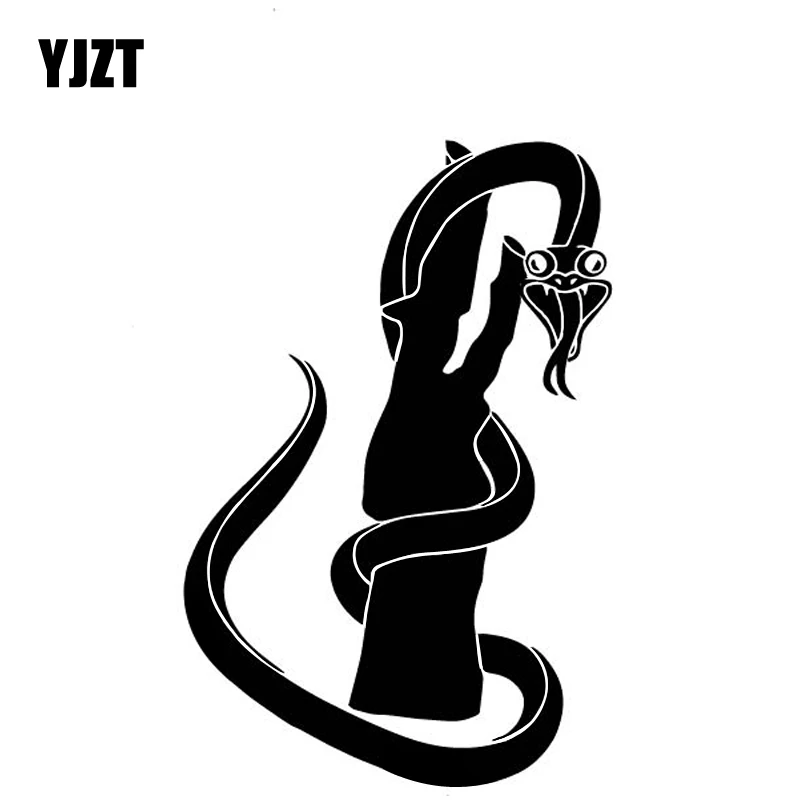 YJZT 11 9 см * 16 3 злой змей мультфильм автомобиль украшение для двери виниловые