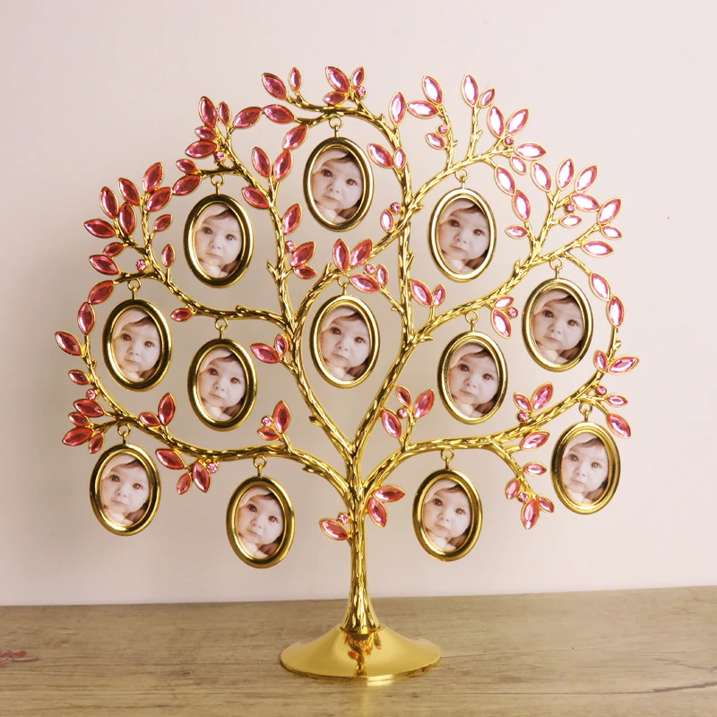 

Creative Memory Tree Ferris Wheel Windmill Metal Alloy Photo Frame Set Murals Nordic Wedding Couple Photo Album Home Decoration