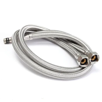 

Flexible Faucets Braided Hose Tap 2 X 24 Inch Length Line Pipe 3/8" Stainless Steel Bathroom Product Water Supply Line