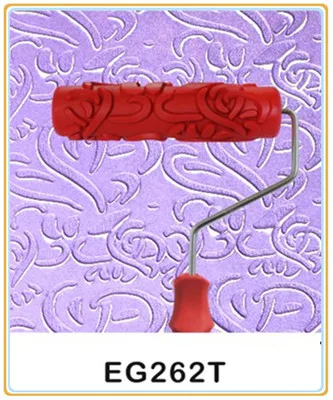 7 дюймов красный резиновый ролик для отделки стен Краски ing ролика, Краски с поддерживающим роликом для отделки стен Краски инструменты homediy ROOL - Цвет: EG262