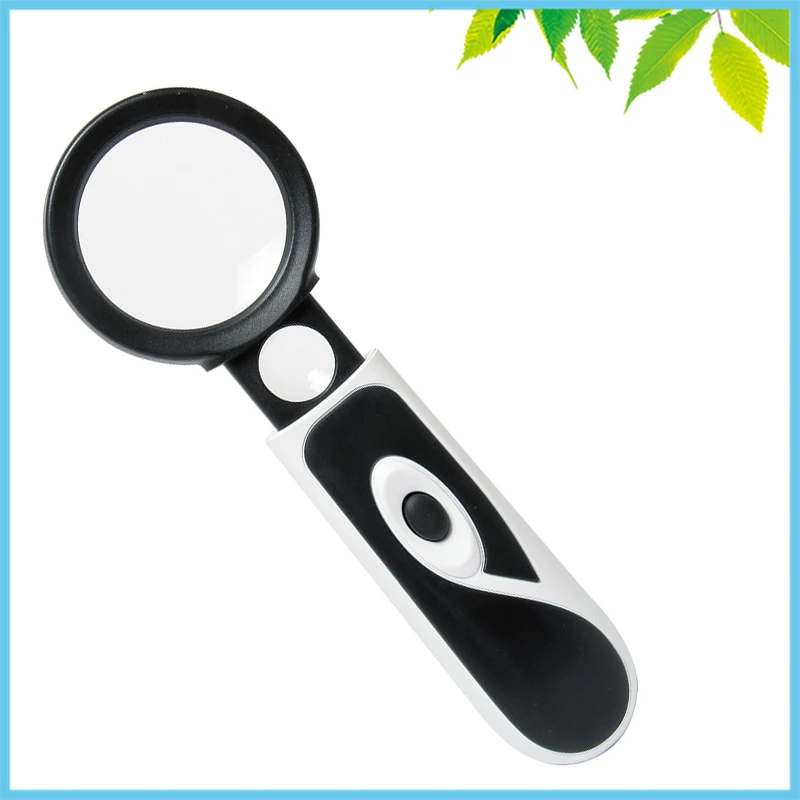 LED Illuminated 3.5X 20X Retractable Magnifier PCB Watch Coins Insects Observing Inspection