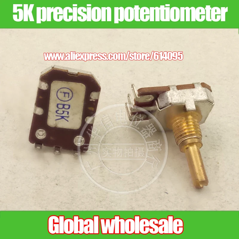 1pcs F B5K 360 degree rotation 5K precision potentiometer / Taiwan