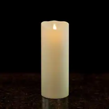 

Ksperway Flameless LED Moving Wick Candles with Remote for Home or Holidays Decor 3.5"x 9" Ivory White