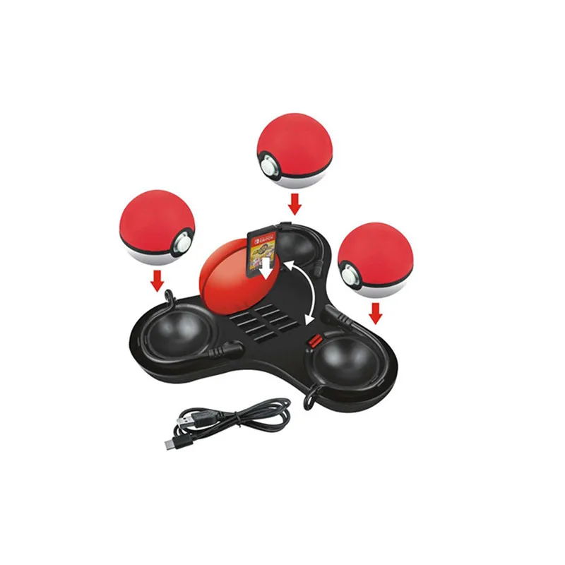 PND переключатель NS Poke Ball Plus для Хранения Зарядки стоящий стол Подставка для планшета зарядное устройство держатель с игровым картриджем 8 шт