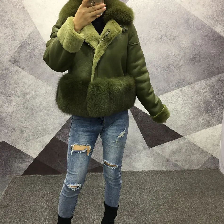 women genuine leather jacket with fur (18)