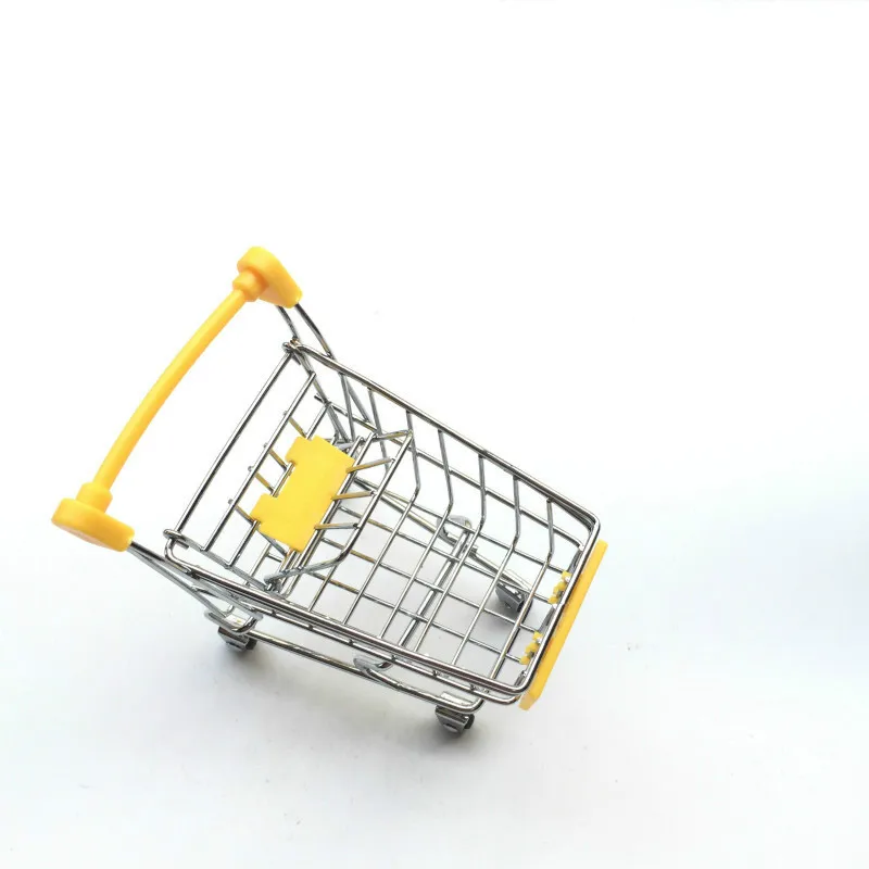 Мастерство в в сумке торговая мини-тележка устанавливает металлическая модель игрушка тележки небольшой супермаркет