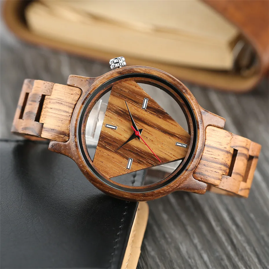 full wooden Push Button Hidden Clasp wood watch8