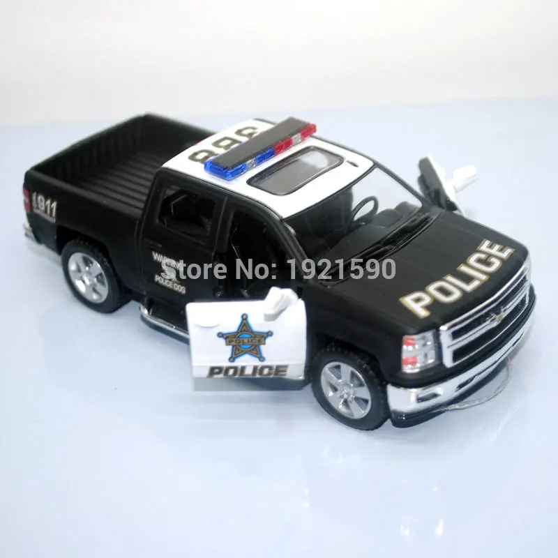 KT 1/46 масштаб автомобиля игрушки полиции Ver. 2014 Chevrolet Silverado литая под давлением металлическая модель автомобиля для подарка/детей/коллекции