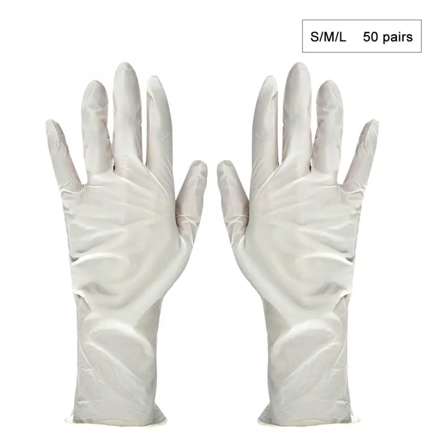 

50 Pairs Disposable Nitrile Gloves Powder Free Acid Alkali Resistant Protective Gloves 2019