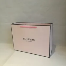 1000 шт/партия, многоразовые высококачественные роскошные бумажные пакеты для покупок с хлопковой ручкой для одежды