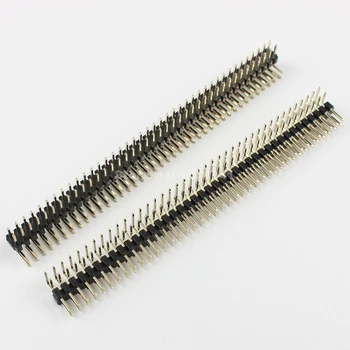 

100 Pcs Per Lot Pitch 2mm 2x40 Pin Right Angle Male Double Row Pin Header Strip