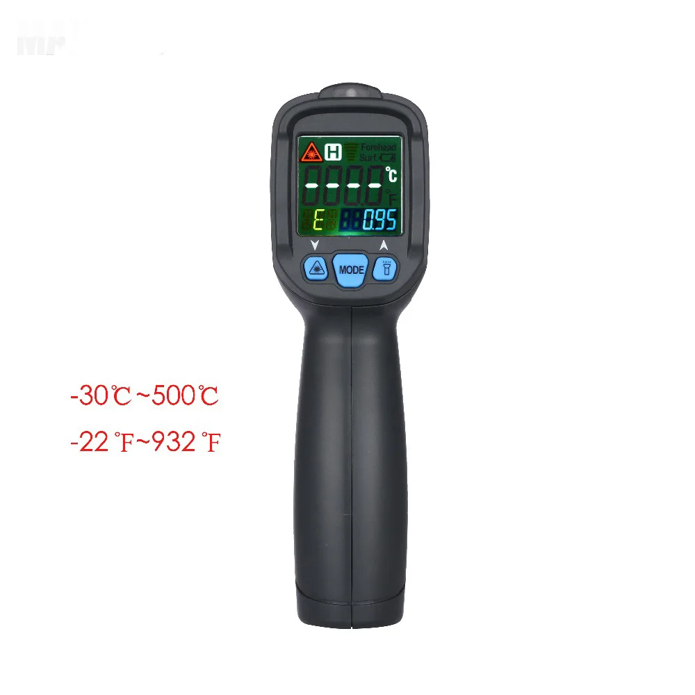 

BTM21C Dual-display Laser Color Infrared Thermometer with Data Retention & K-type Sensor IR NEW LCD Digital Temperature Meter