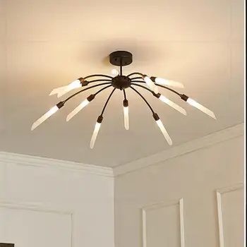 شراءالفن صالون G9 Led الأنابيب ضوء السقف شقة Lumaria الشمال Led تركيبات السقف زجاج حديث الظل المطبخ الطعام الإضاءة