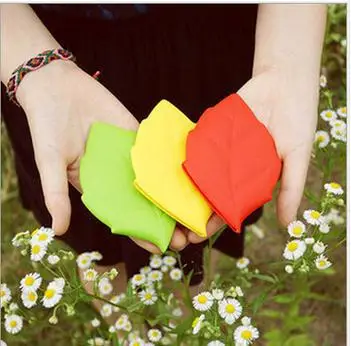 

560pcs/lot Creative Drinkware Portable Silicone Leaf Folding Water Bottle Travel Gargling Cup 100mL