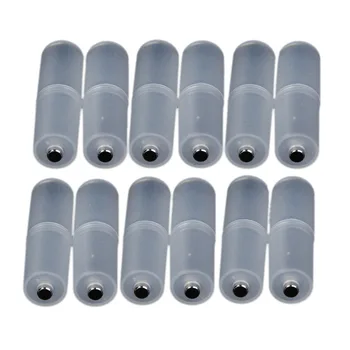 

12Pcs AAA to AA Size Cell Battery Converter Adaptor Holder Case Switcher ND998