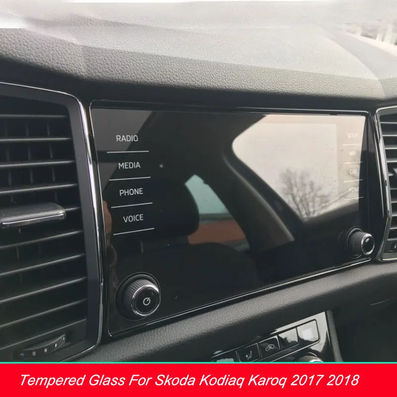 

8 Inch For Skoda Kodiaq Karoq 2017-2019 Tempered Glass Car Navigation Screen Protector Display Film LCD protective sticker 2018