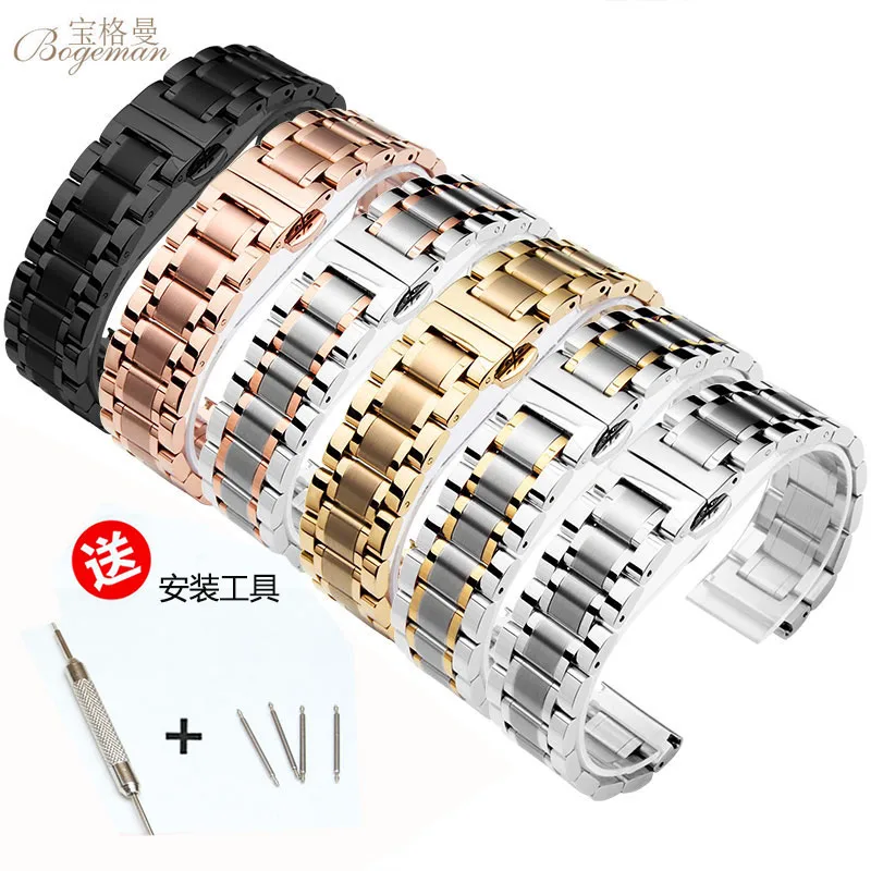 

14mm 16mm 18mm 20mm 22mm 24mm Stainless Steel Watch band Strap Bracelet Watchband Wristband Butterfly Black Silver Rose Gold