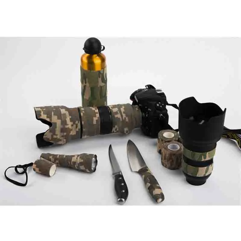 Self-adhesive Camo Stretch Bandage 5CM * 4.5M Tactical Non-woven Protective Camouflage Tape for Rifle Gun Flashlight Camo Tape