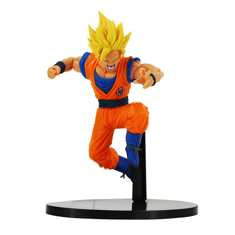 1pcs 17cm Dragonball Dragon Ball Z Son Goku Super Saiyan 2 jump PVC Action Figure font