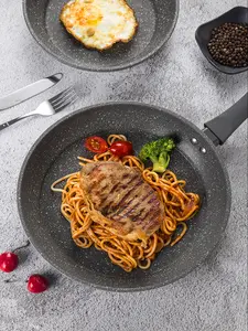 Frying-Pan Dishwasher Soft-Handle Safe Nonstick Coating Aluminum Bottom Free-Stone-Derived Frying-Pan Dishwasher Soft-Handle Safe Nonstick Coating Aluminum Bottom Free-Stone-Derived