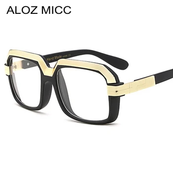 ALOZ MICC Fashion Oversize Unisex oprawki do okularów okulary octanowe unikalne oprawki optyczne Oculos De So Q74 tanie i dobre opinie FRAMES Okulary akcesoria Plastikowe tytanu Stałe Acetate