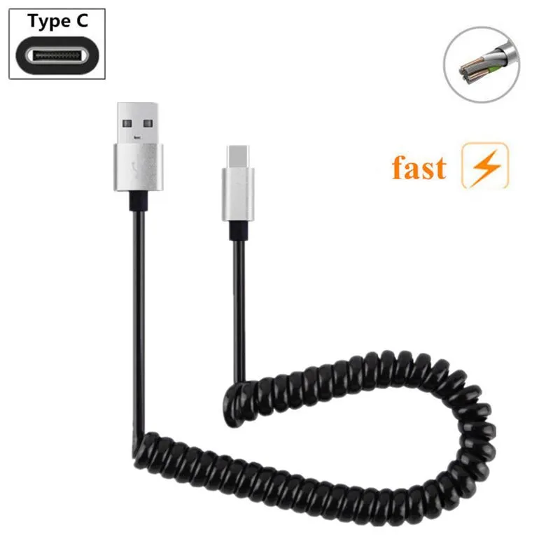 

1m Spring Type C Charger Cable for Sony Xperia 1 10 plus XZ3 XZ2 Premium XA2 Ultra XA1 XA XZ1 L1 L2 L3 Data Wire