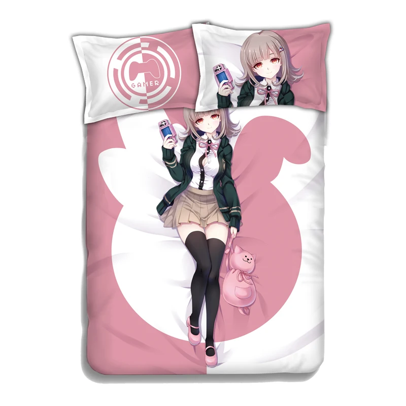 

Anime Danganronpa Nanami ChiaKi Bed Blanket sheet or Duvet Cover with Two Pillow cases bedding