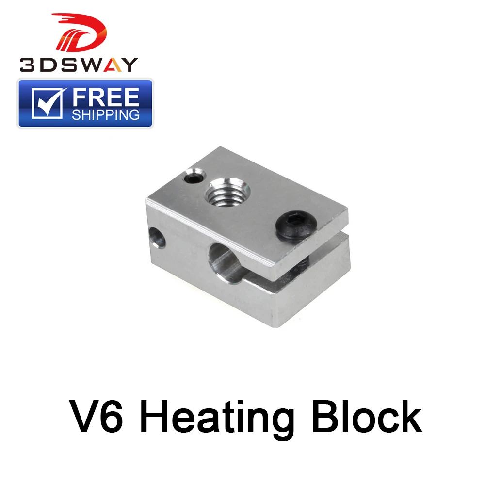 

Free Shipping 3DSWAY 3D Printer Parts HT-V6 Heating Block for HT-NTC100K Thermistor High Temperature 350 Degrees