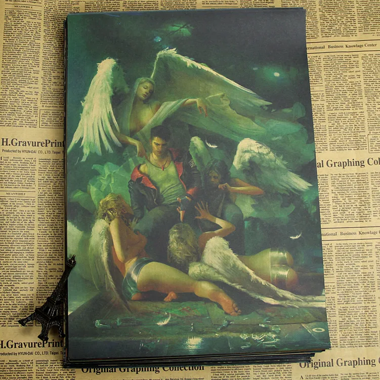 

The demon hunter devil may cry game poster posters stickers retro DMC kraft paper