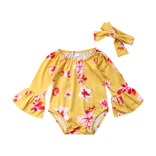 yellow outfits for baby girl newborn