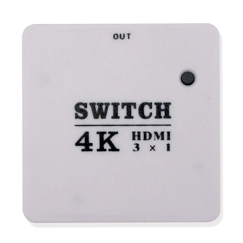 

Wiistar Mini 3 Port HDMI Switch 3x1 HDMI Switcher 3 input 1 output Splitter HDMI Port for HDTV 2160P Video